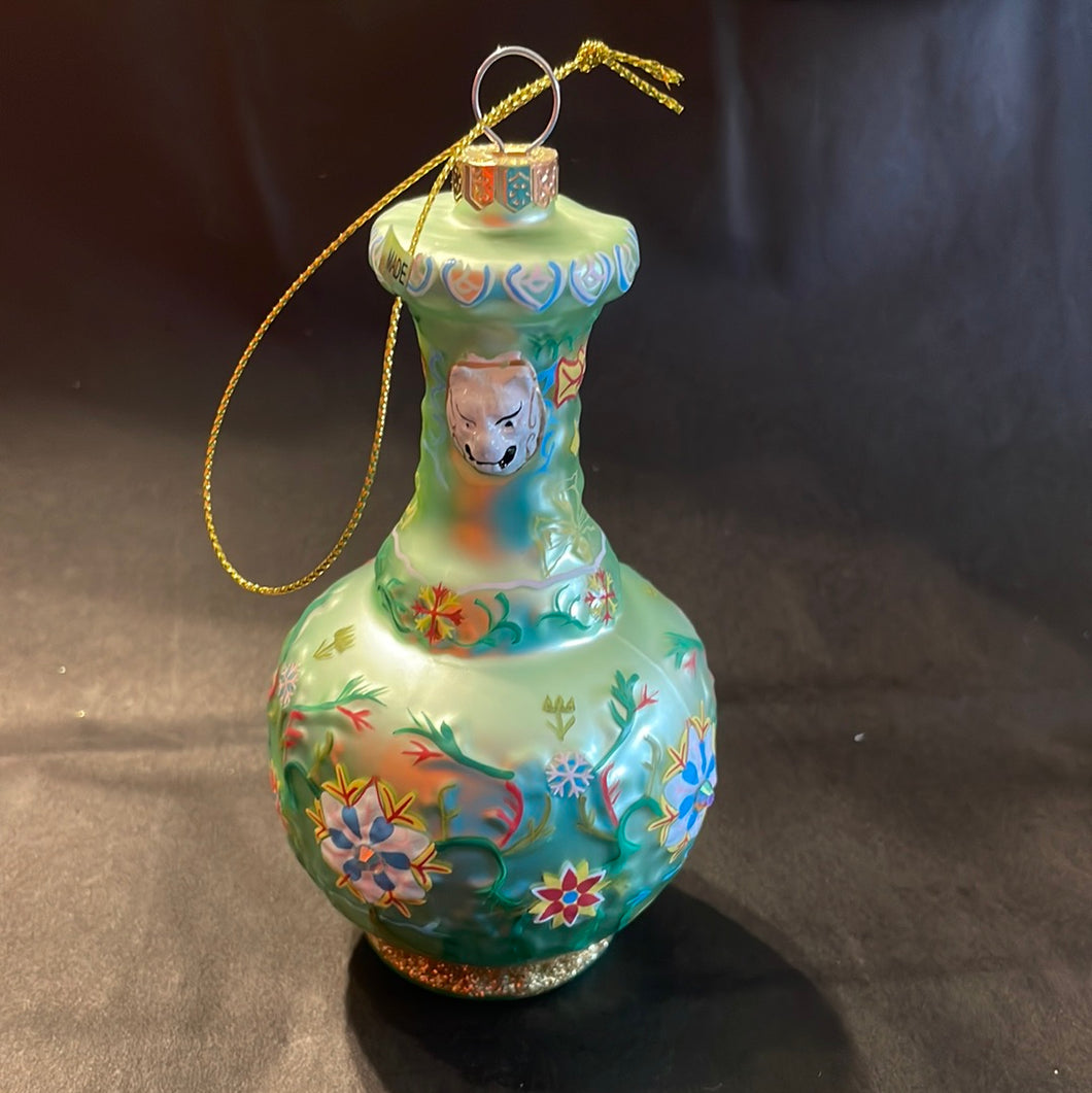 Chinoiserie Green Vase